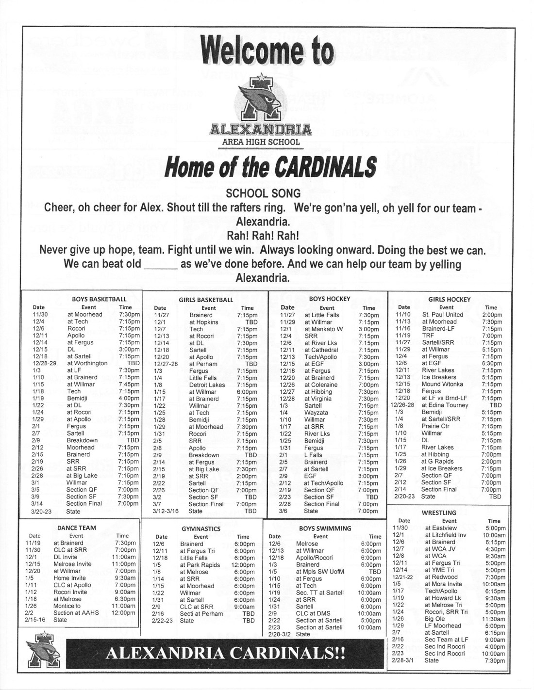 schedule '18-19 - Copy