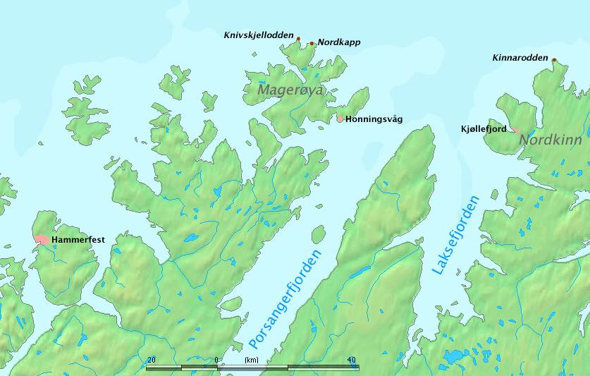nordkapp map